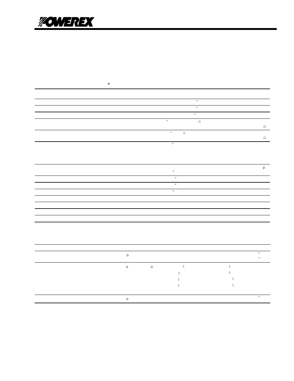 Pa43, Pow-r-blok, Electrical characteristics, t | 25 ° c unless otherwise specified, Thermal characteristics | C&H Technology PA43__06 User Manual | Page 4 / 6