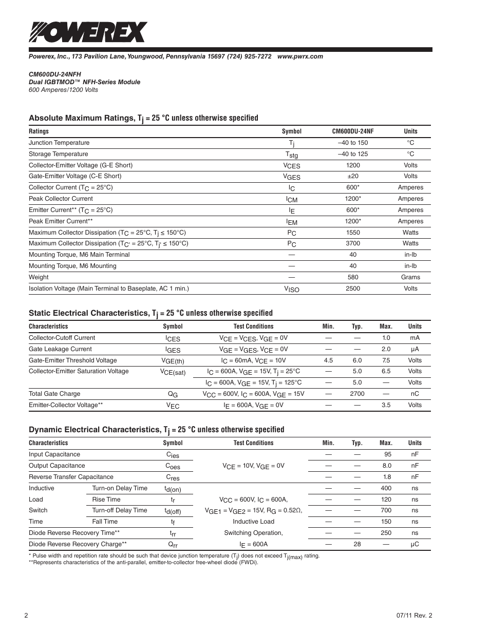 C&H Technology CM600DU-24NFH User Manual | Page 3 / 5