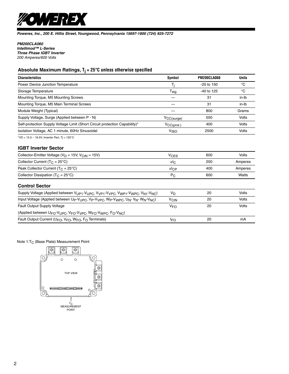 C&H Technology PM200CLA060 User Manual | Page 3 / 7