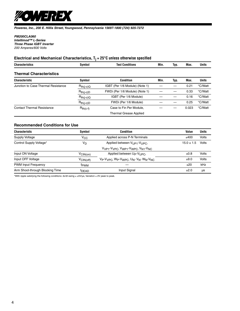 C&H Technology PM200CLA060 User Manual | Page 5 / 7