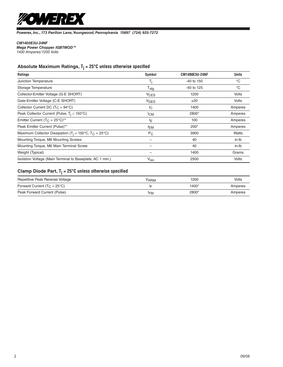 C&H Technology CM1400E3U-24NF User Manual | Page 3 / 6