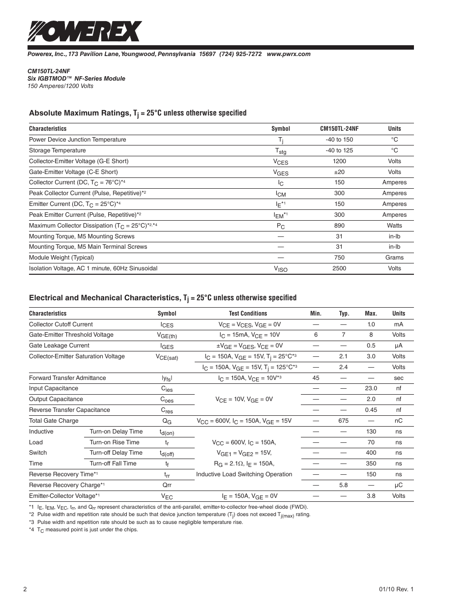C&H Technology CM150TL-24NF User Manual | Page 3 / 5