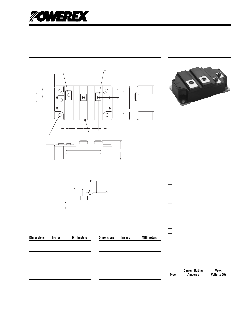 Trench gate design single igbtmod | C&H Technology CM400HU-24F User Manual | Page 2 / 5