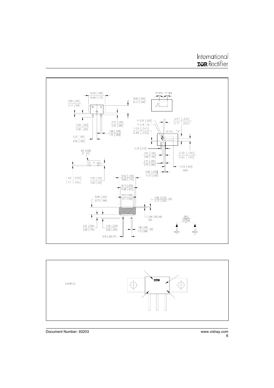 Outline table, Marking information | C&H Technology 113CNQ100A SERIES User Manual | Page 7 / 8