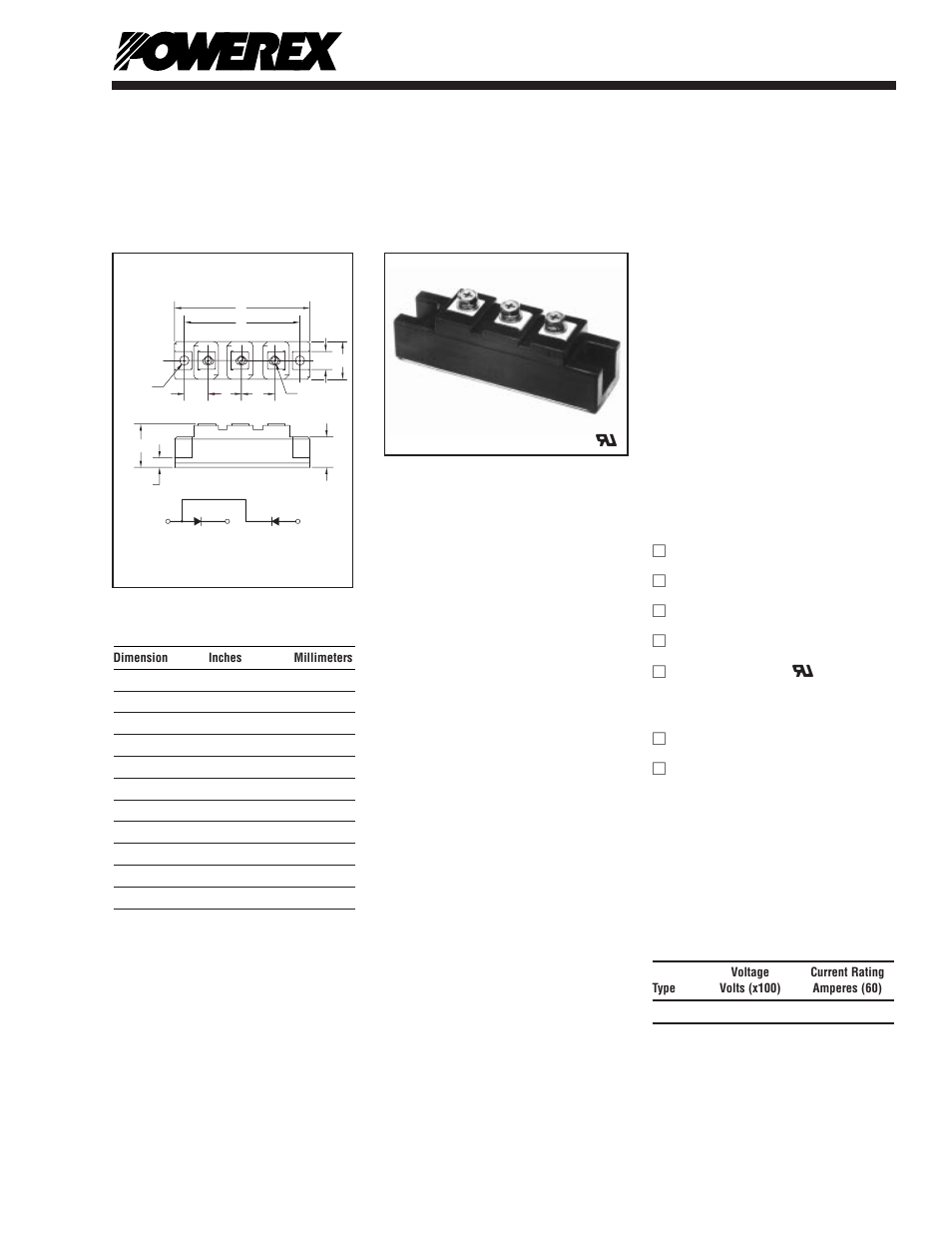 Dual diode pow-r-blok™ modules | C&H Technology CD410860 User Manual | Page 2 / 5