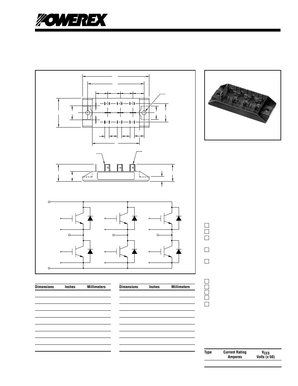 Six-igbt igbtmod™ h-series module, Cm15tf-12h | C&H Technology CM15TF-12H User Manual | Page 2 / 5