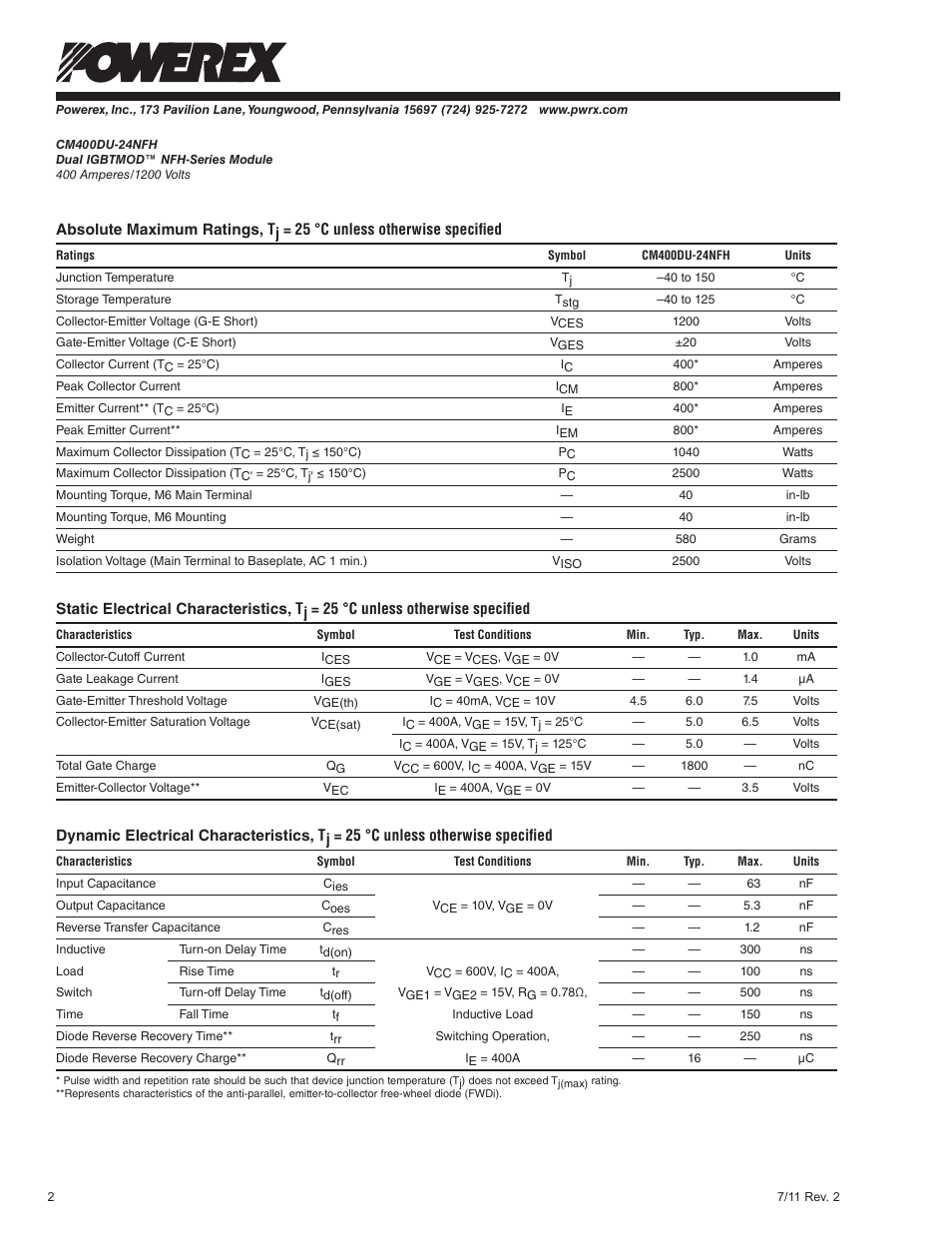 C&H Technology CM400DU-24NFH User Manual | Page 3 / 5