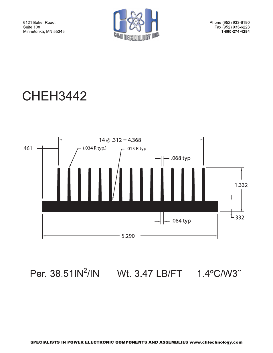 C&H Technology CHEH3442 User Manual | Page 2 / 2