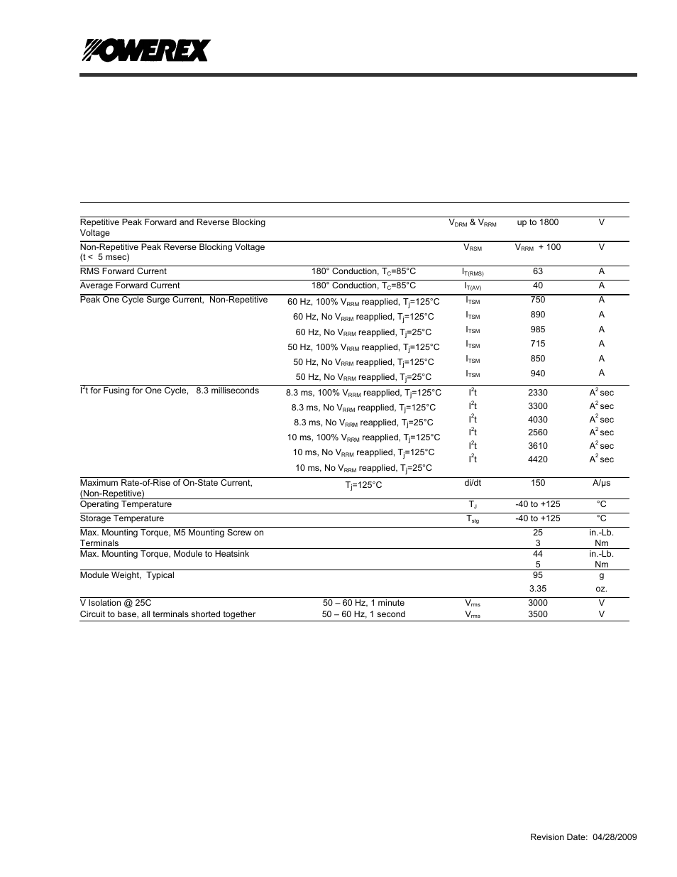 Cd43 b, Pow-r-blok | C&H Technology CD43__40B User Manual | Page 3 / 5