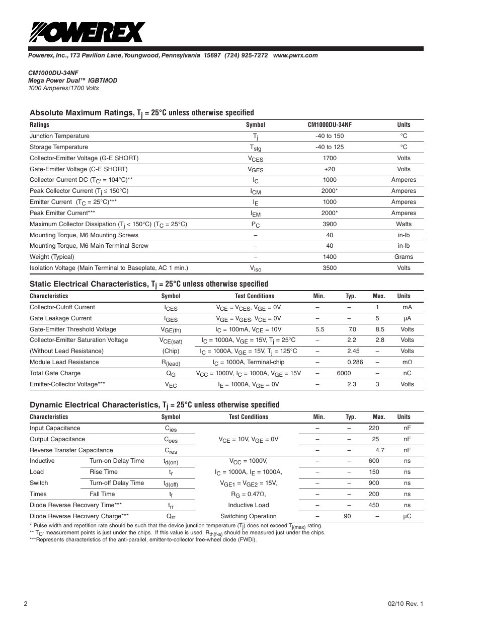 C&H Technology CM1000DU-34NF User Manual | Page 3 / 5