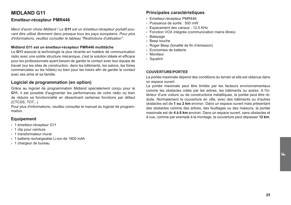 Midland g11 | MIDLAND G11 User Manual | Page 27 / 54