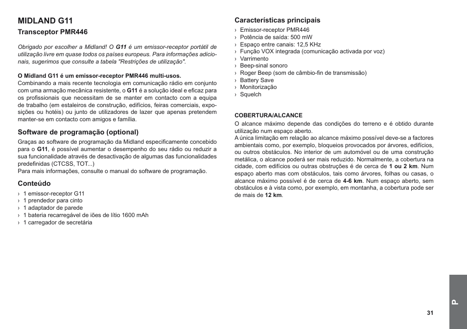 Midland g11 | MIDLAND G11 User Manual | Page 33 / 54