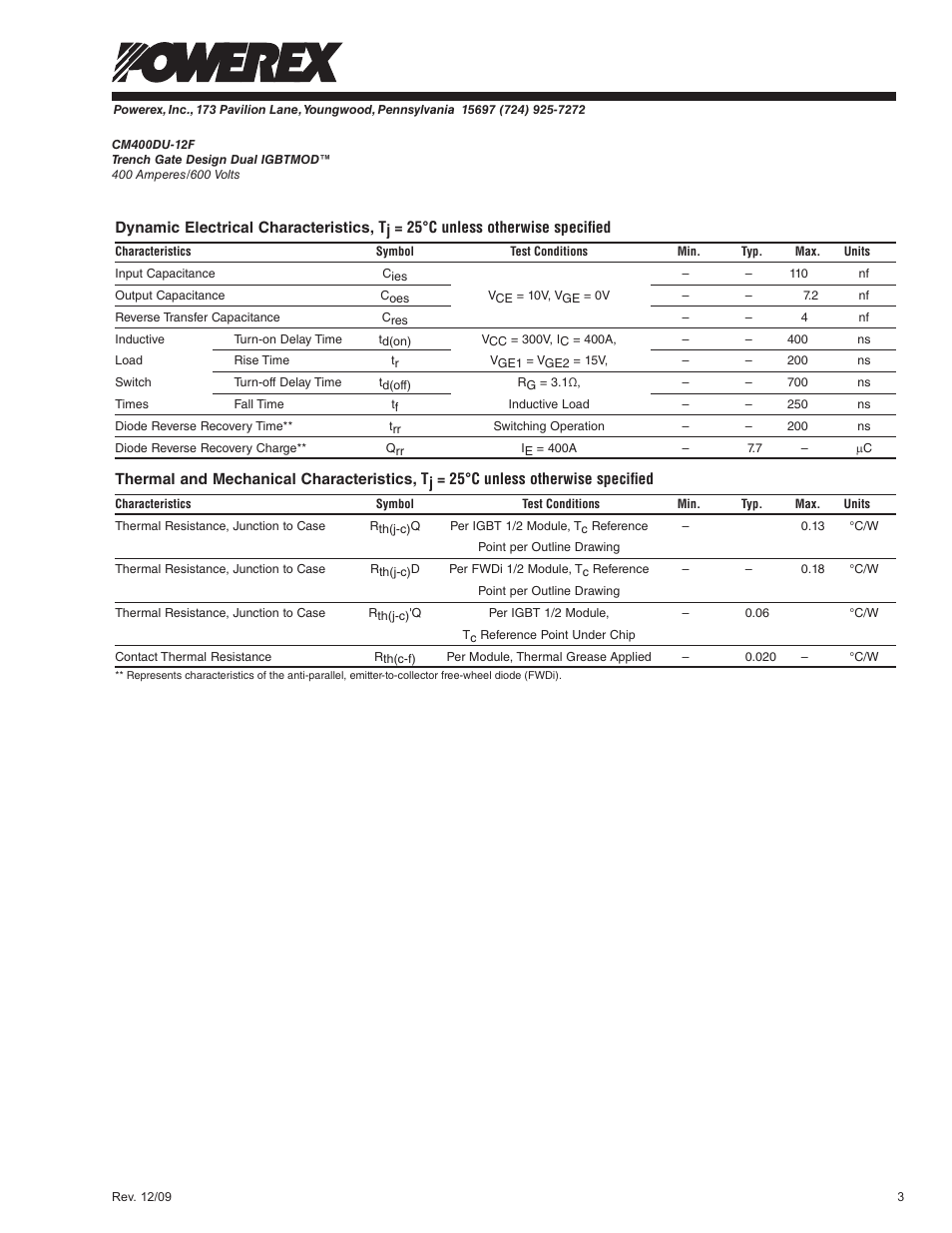 C&H Technology CM400DU-12F User Manual | Page 4 / 5