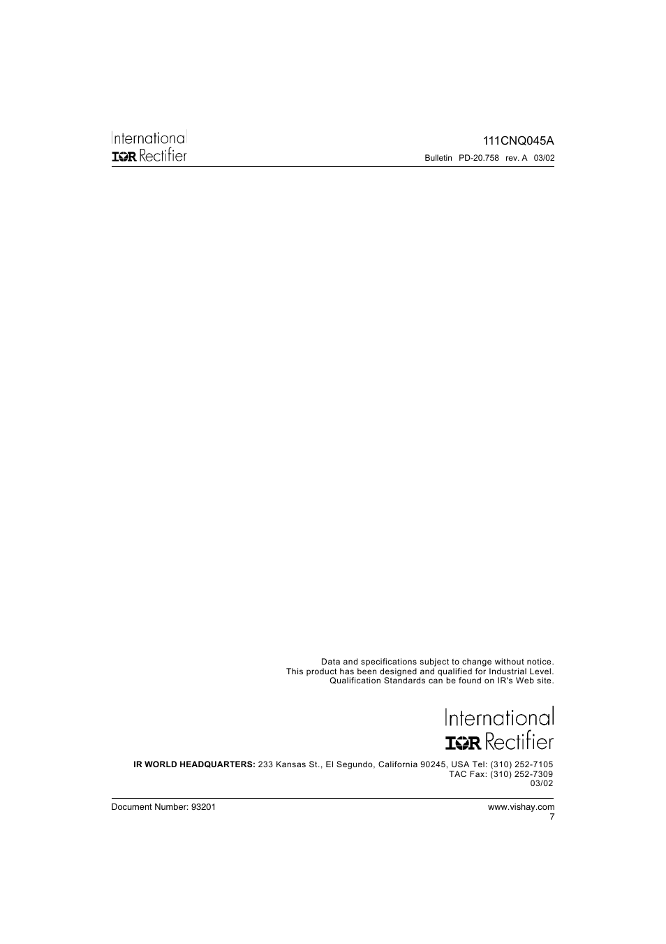 C&H Technology 111CNQ045A User Manual | Page 8 / 8