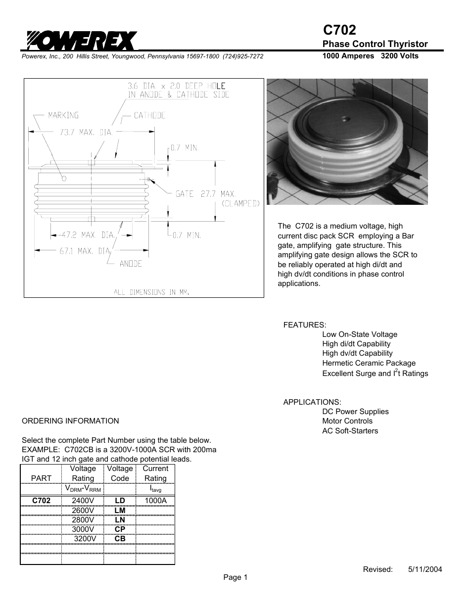 C702 | C&H Technology C702 User Manual | Page 2 / 5