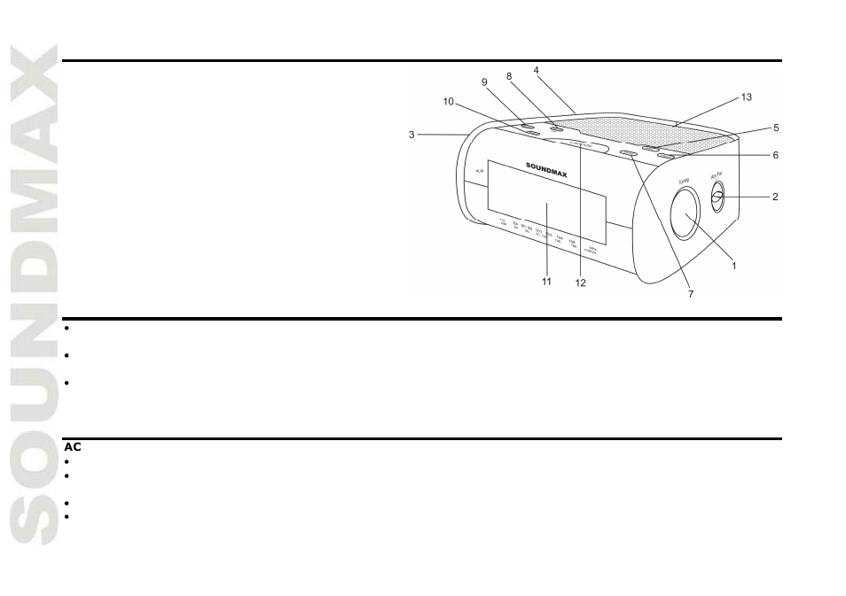 Descr iption, Important safeguards, Power supply | SoundMax SM-2503 User Manual | Page 2 / 9