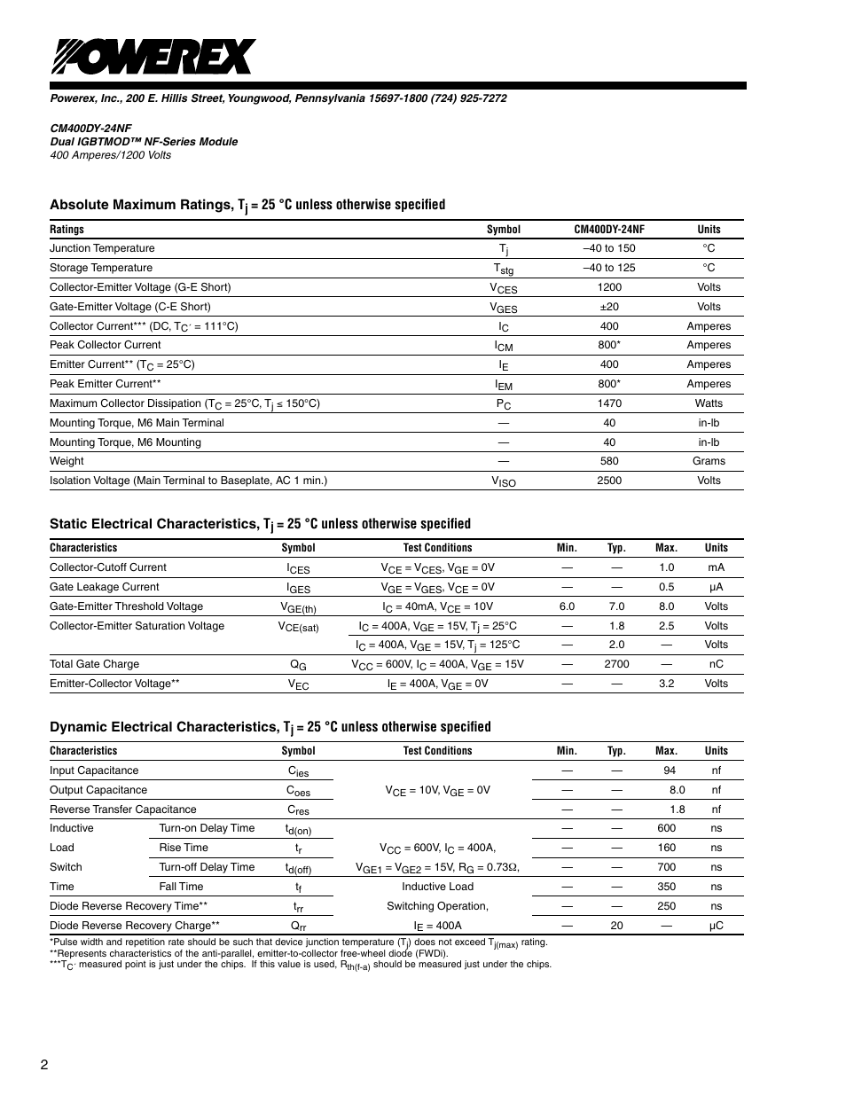 C&H Technology CM400DY-24NF User Manual | Page 3 / 5