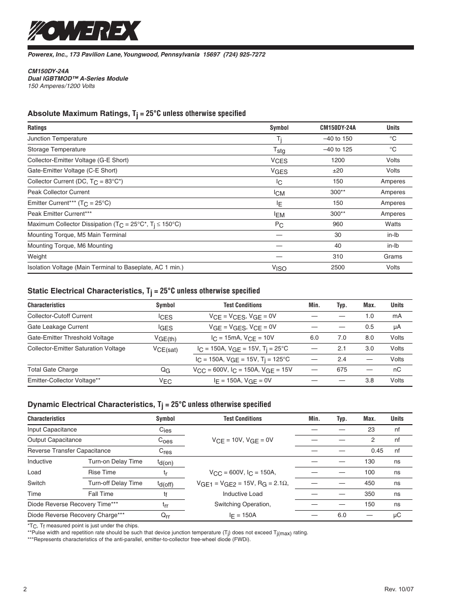 C&H Technology CM150DY-24A User Manual | Page 3 / 5