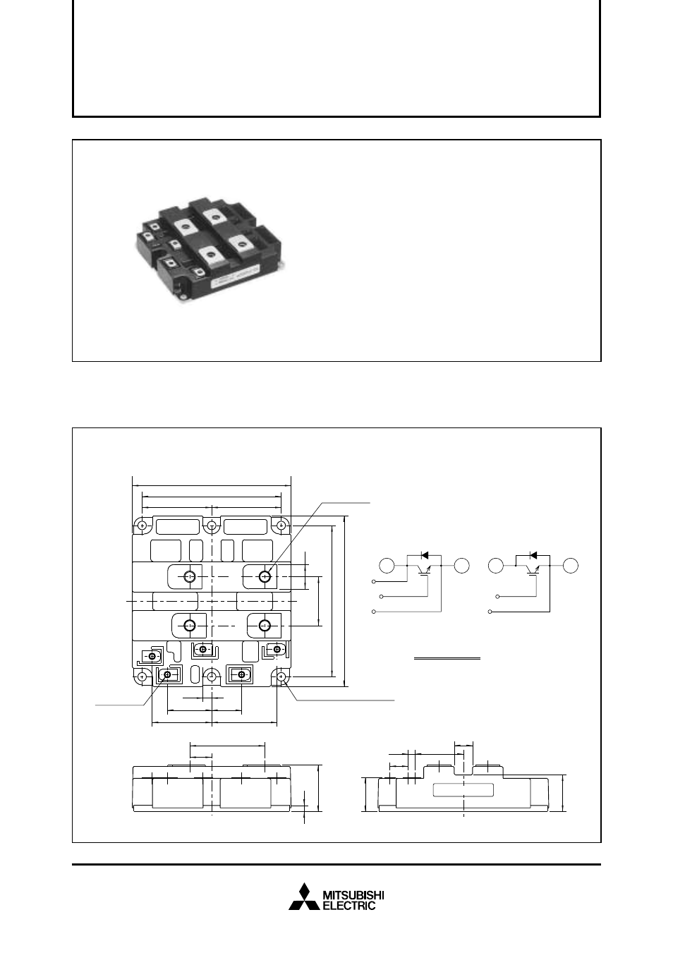 400a ● v, Mitsubishi hvigbt modules, High power switching use insulated type | C&H Technology CM400DY-50H User Manual | Page 2 / 5