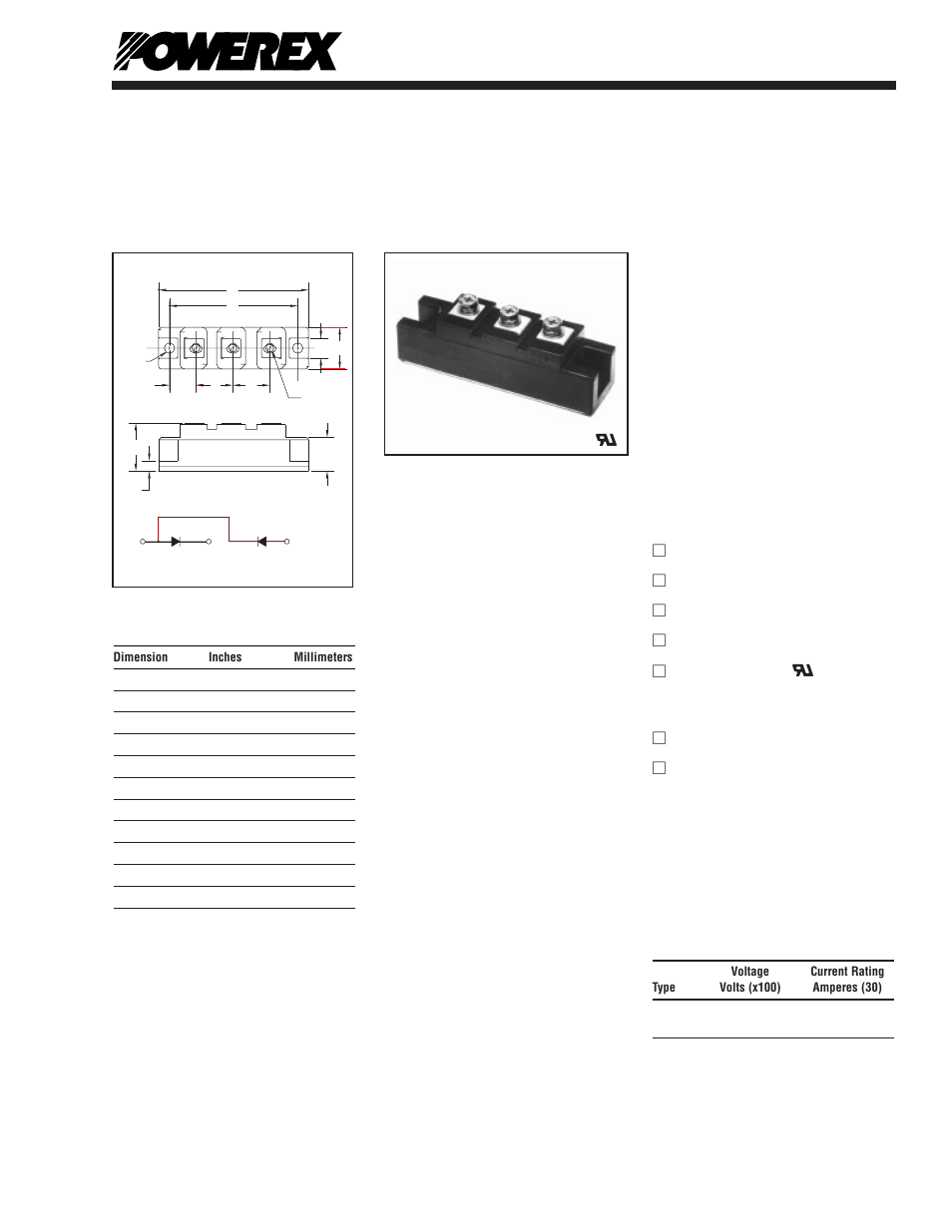 Powerex CD411630 User Manual | 4 pages