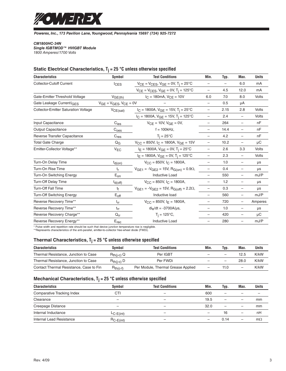 C&H Technology CM1800HC-34N User Manual | Page 4 / 7