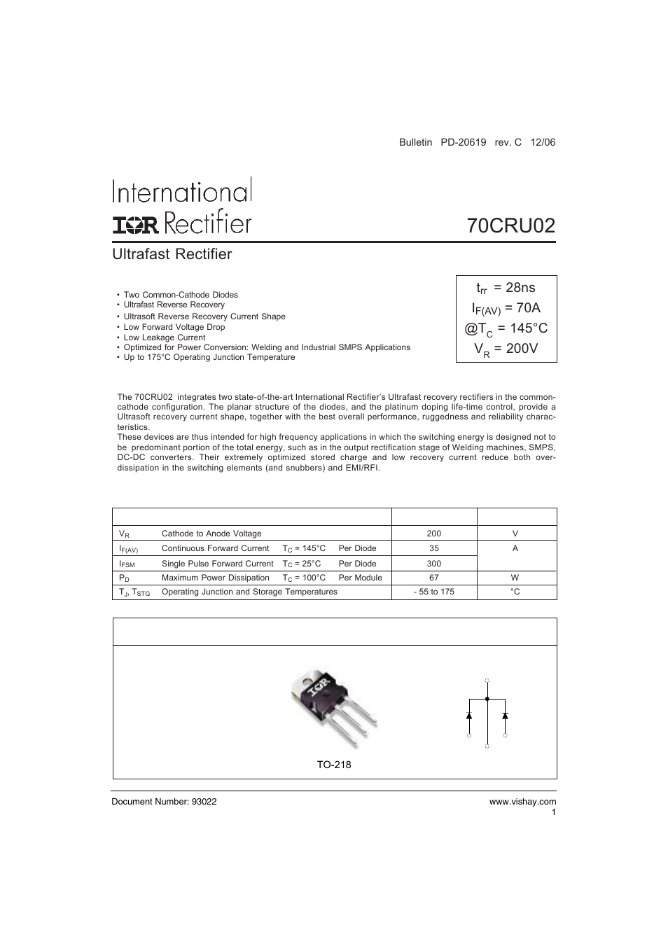 Vishay 70CRU02 User Manual | 7 pages