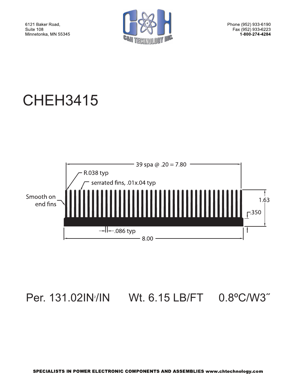 Cheh3415 | C&H Technology CHEH3415 User Manual | Page 2 / 2