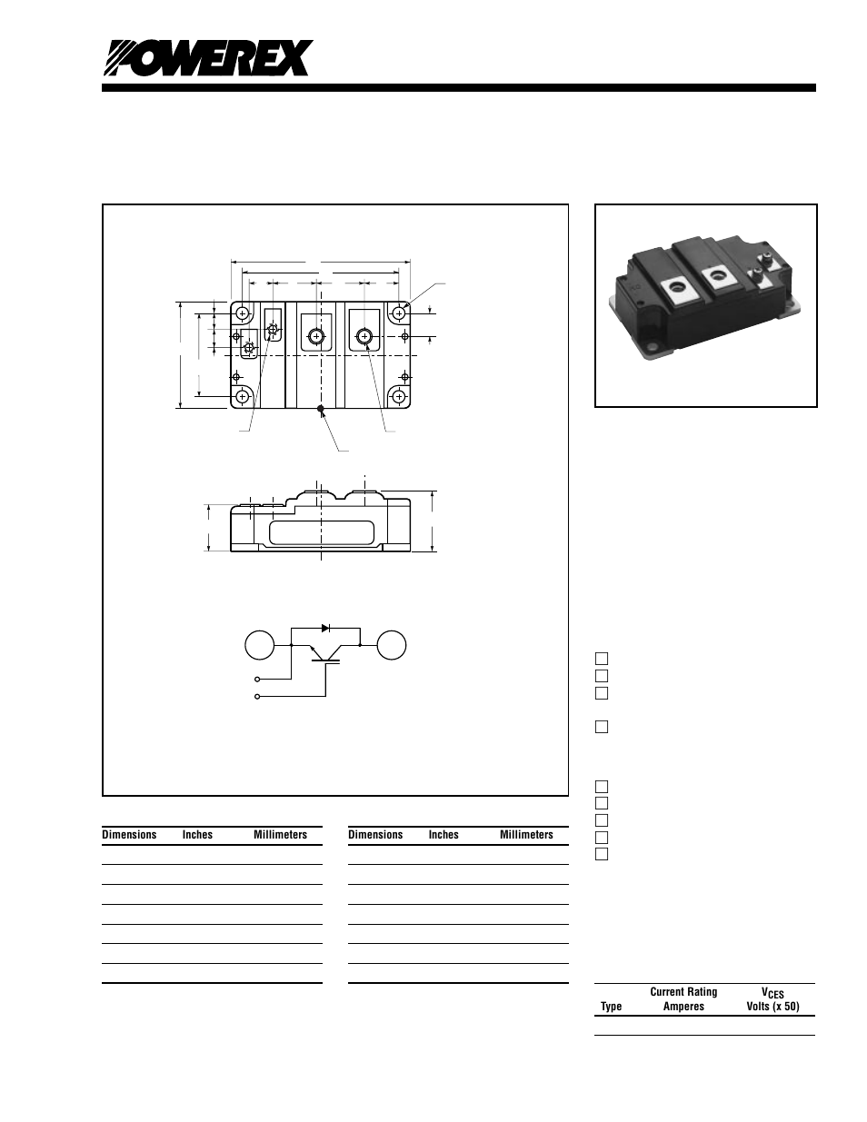 Single igbtmod™ u-series module | C&H Technology CM400HU-24H User Manual | Page 2 / 5