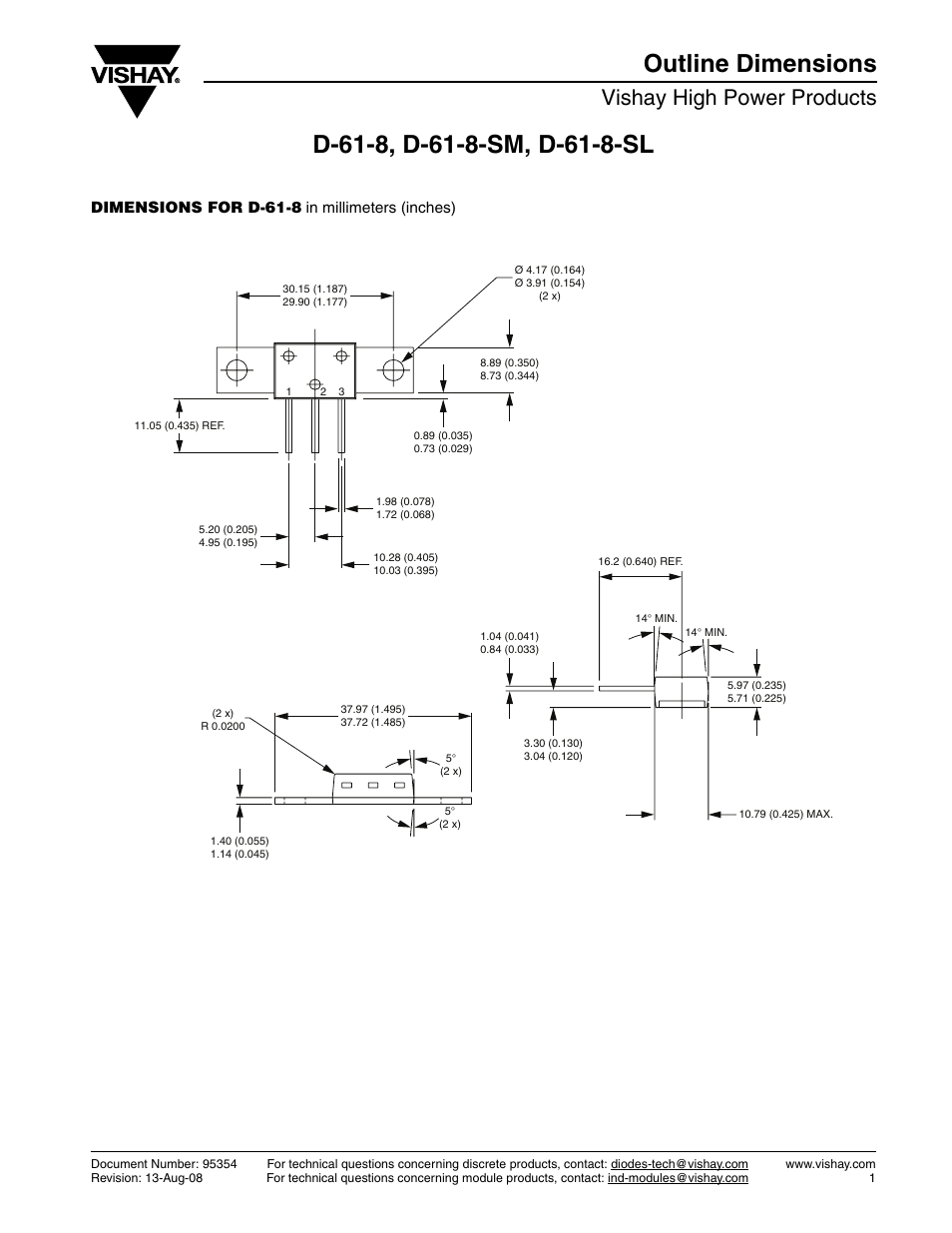 Vishay high power products | C&H Technology 81CNQ...A Series User Manual | Page 8 / 11