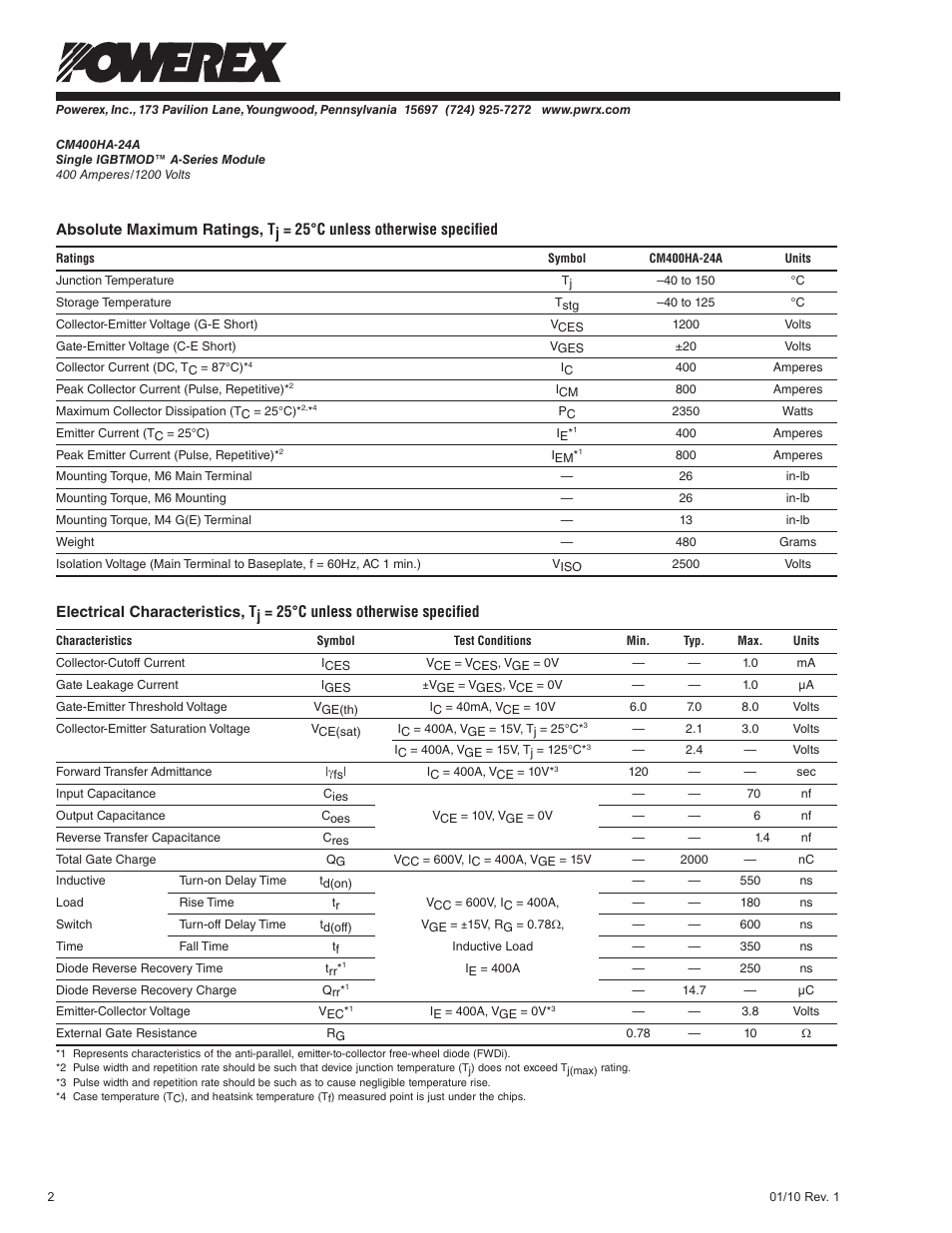 C&H Technology CM400HA-24A User Manual | Page 3 / 5