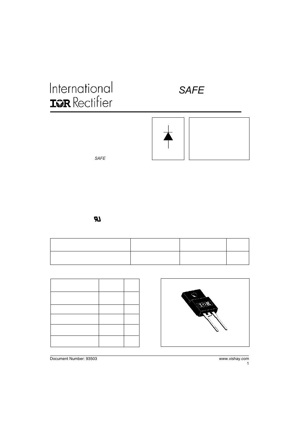 Safe, Series 20ets..fp, Input rectifier diode to-220 fullpak | 1v @ 10a i, 300a v | C&H Technology 20ETS..FP SAFEIR Series User Manual | Page 2 / 7