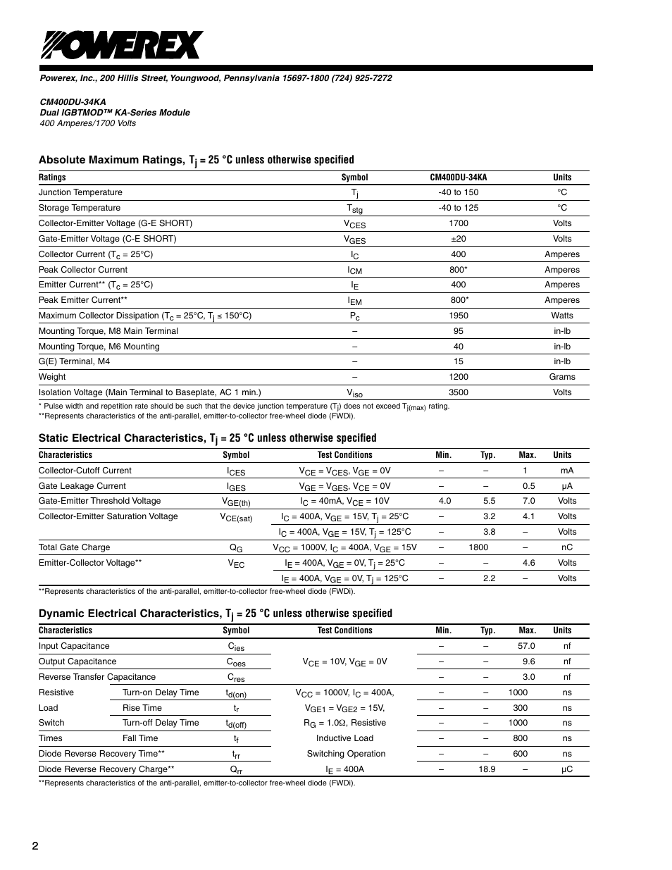 C&H Technology CM400DU-34KA User Manual | Page 3 / 5