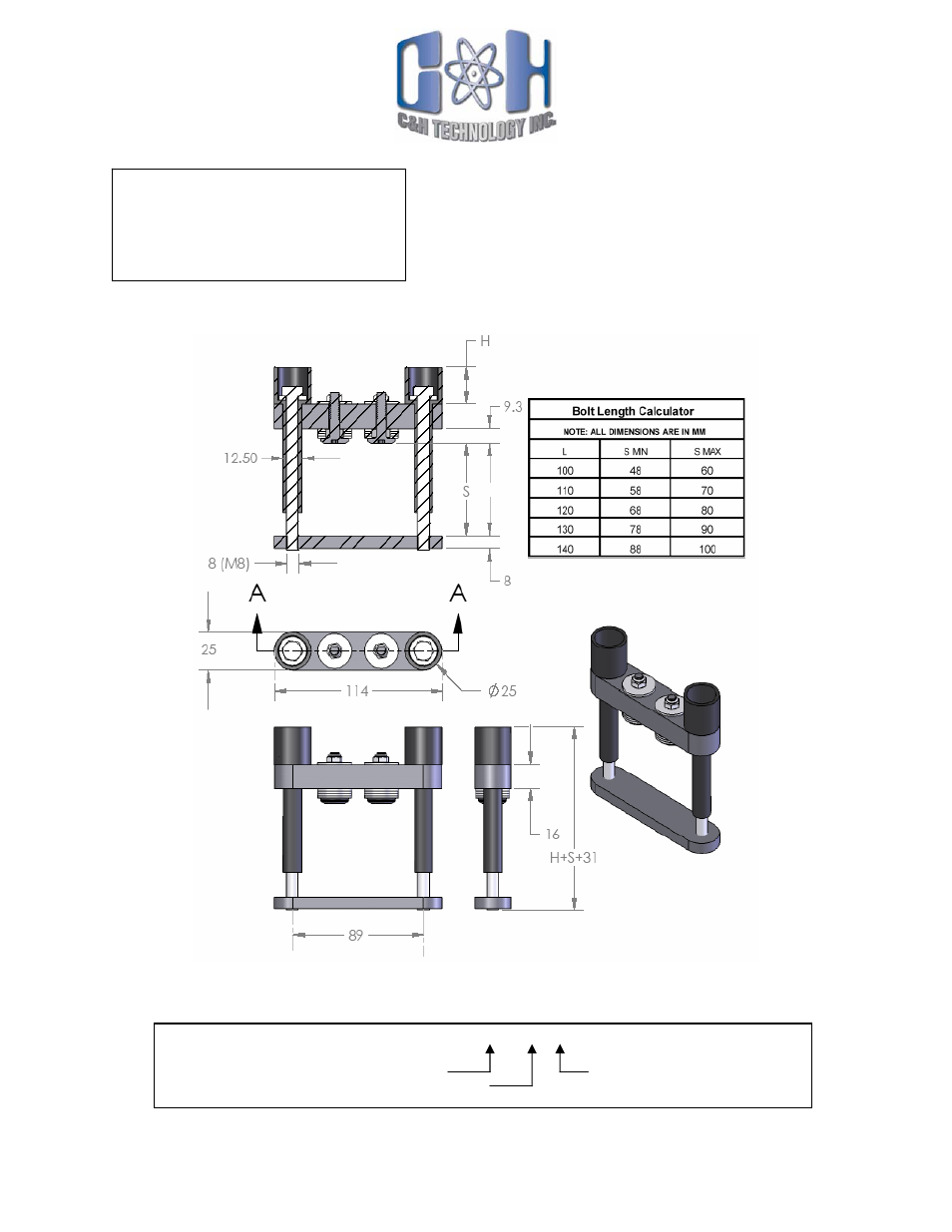 C&H Technology C089D Bar Clamps User Manual | 1 page