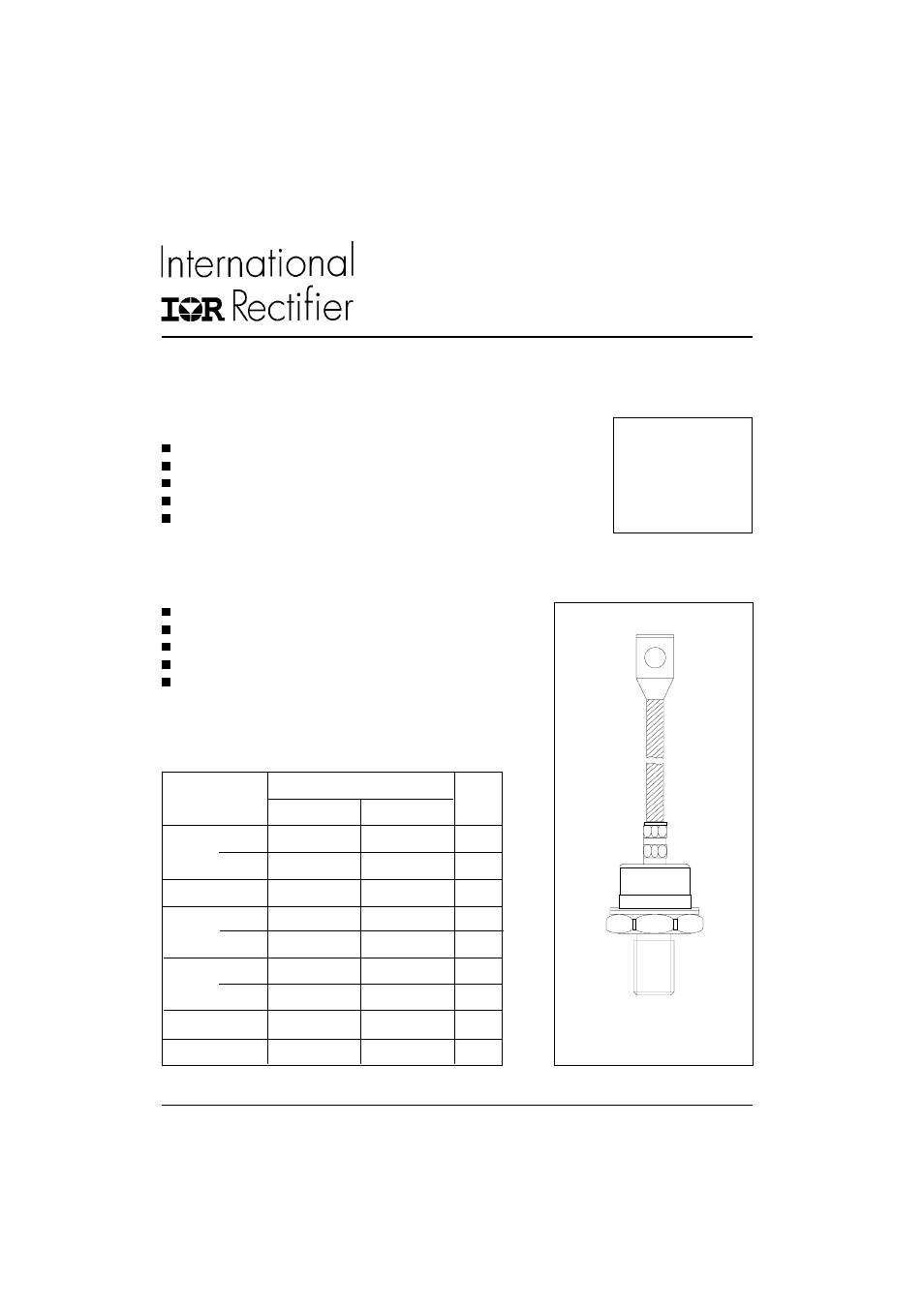 301u(r) series, 300a, Features | Typical applications, Major ratings and characteristics, Standard recovery diodes stud version | C&H Technology 303U(R) Series User Manual | Page 10 / 18