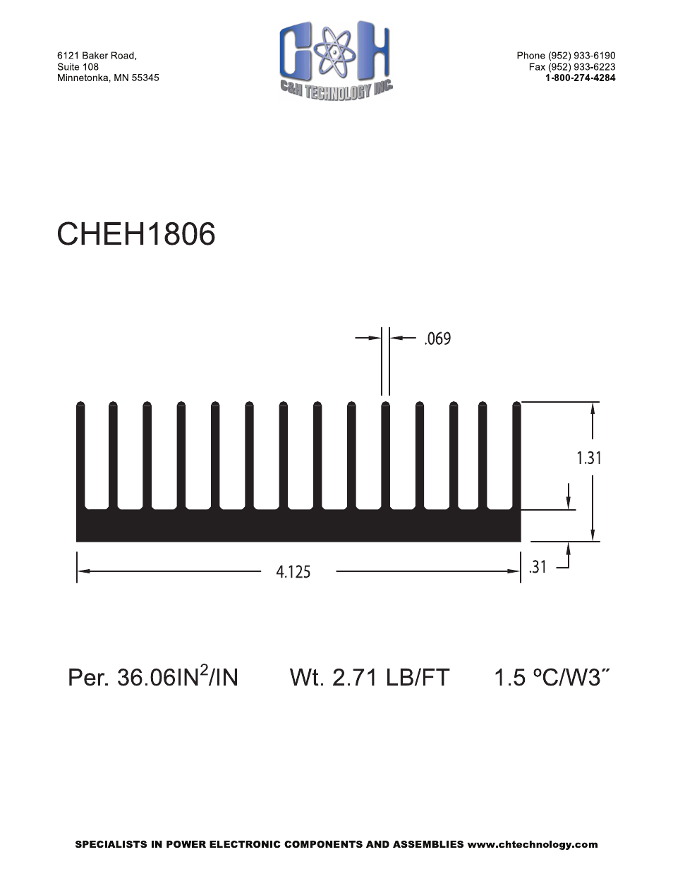 C&H Technology CHEH1806 User Manual | Page 2 / 2