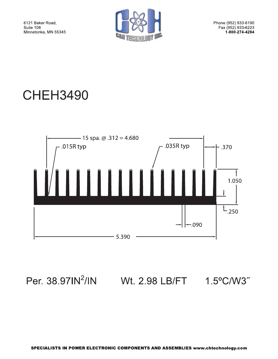 C&H Technology CHEH3490 User Manual | Page 2 / 2