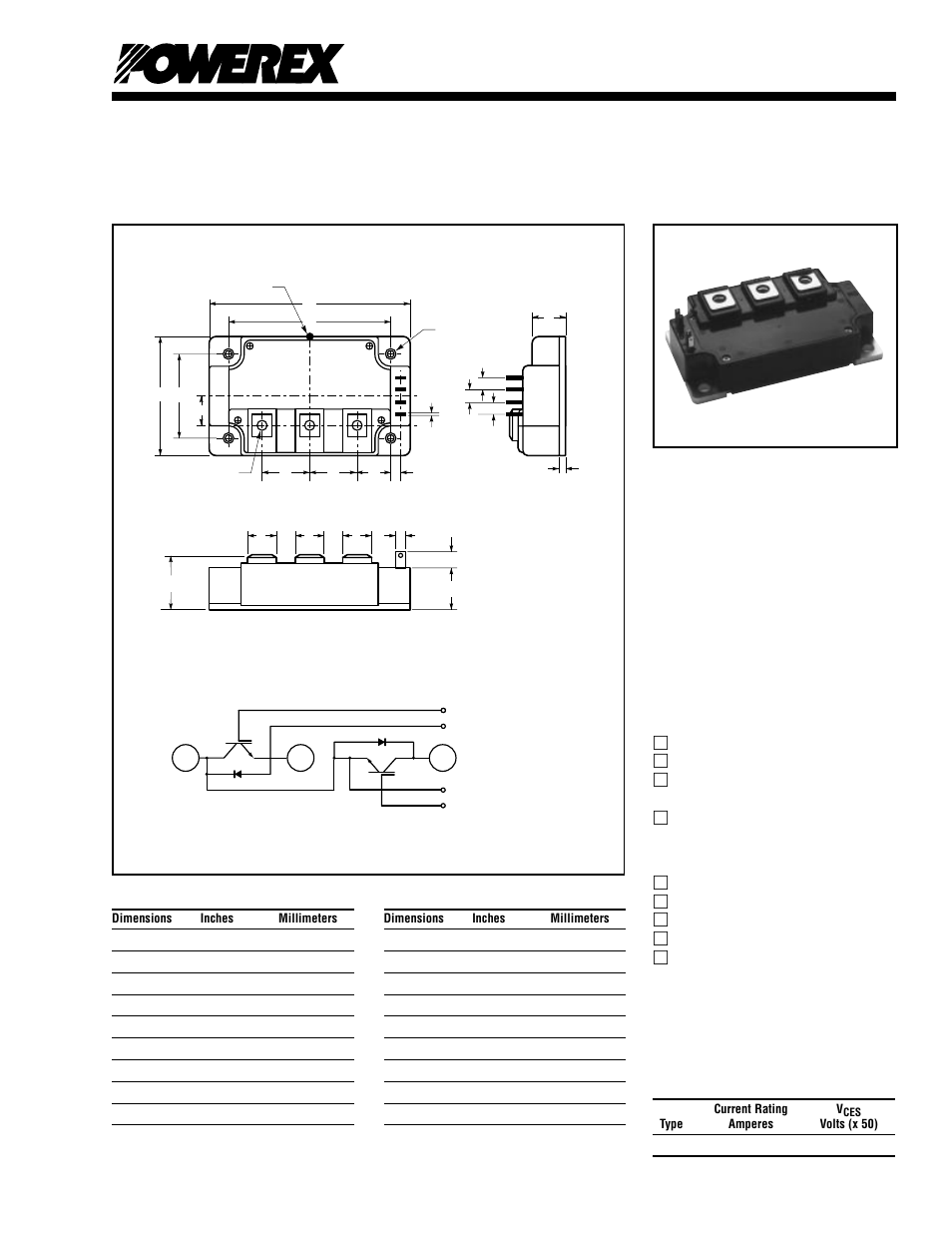 Dual igbtmod™ u-series module | C&H Technology CM150DU-24H User Manual | Page 2 / 5