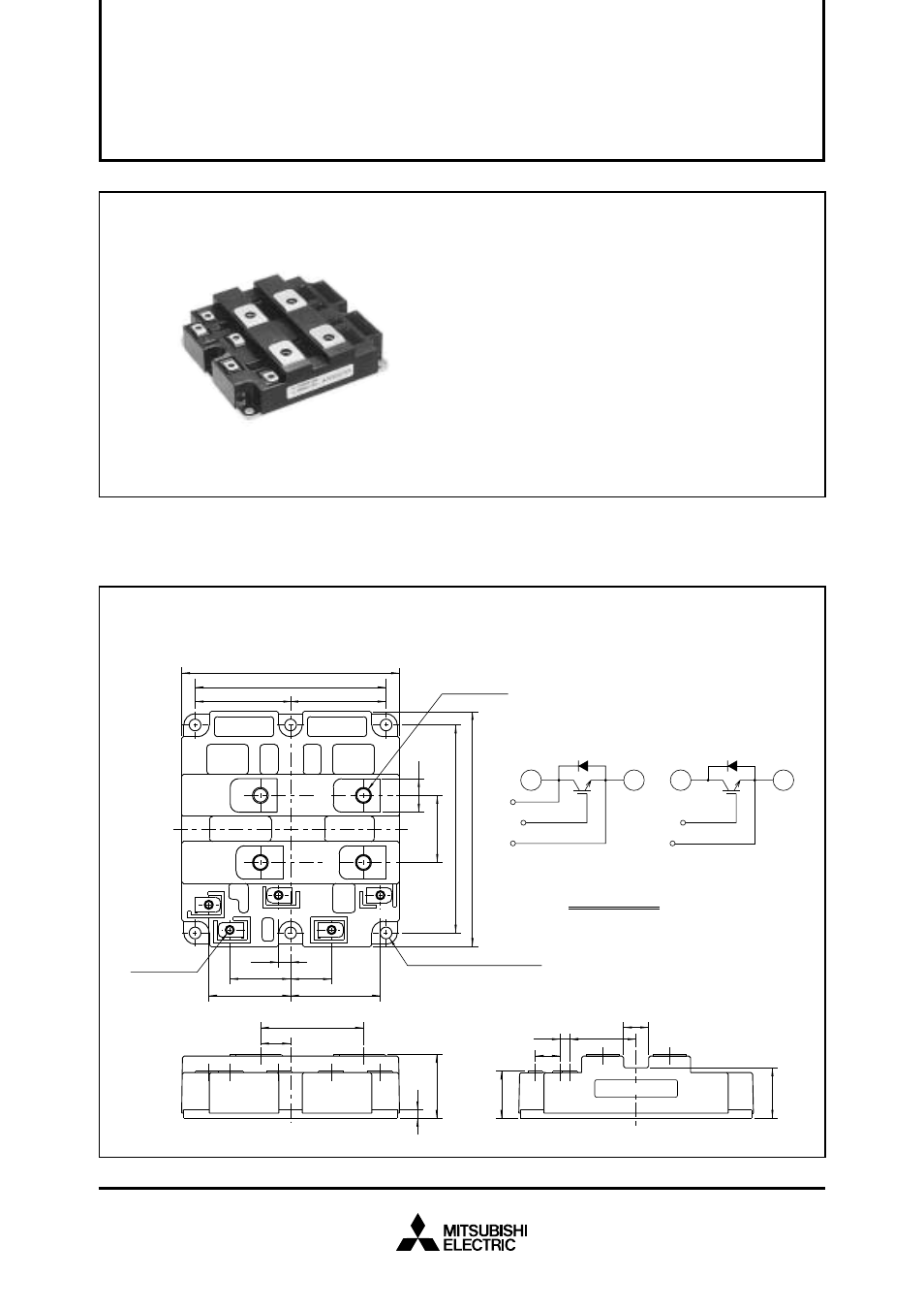 400a ● v, Mitsubishi hvigbt modules, High power switching use insulated type | C&H Technology CM400DY-66H User Manual | Page 2 / 5