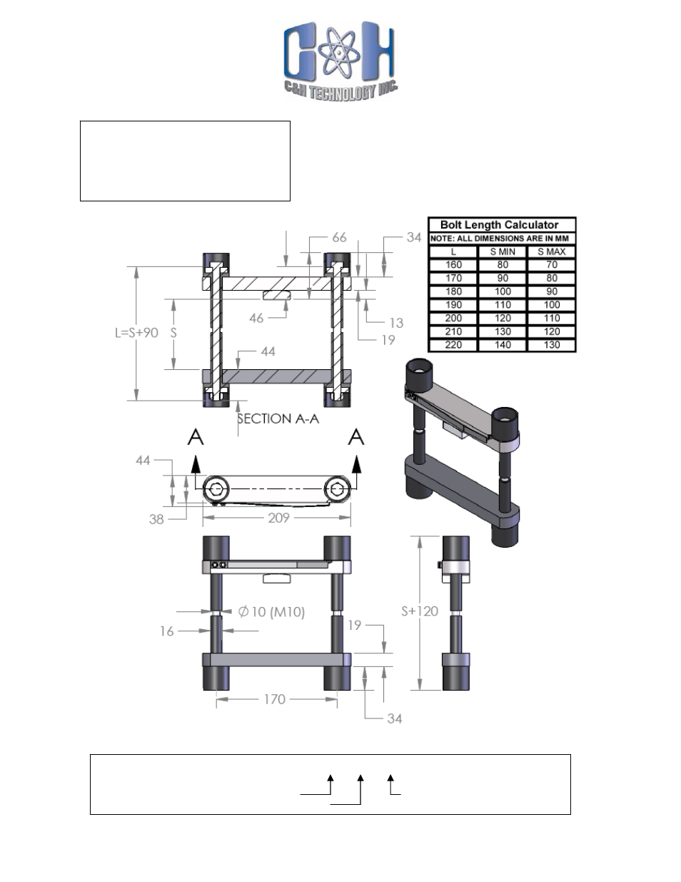 C&H Technology C170A-KNS Bar Clamps User Manual | 1 page
