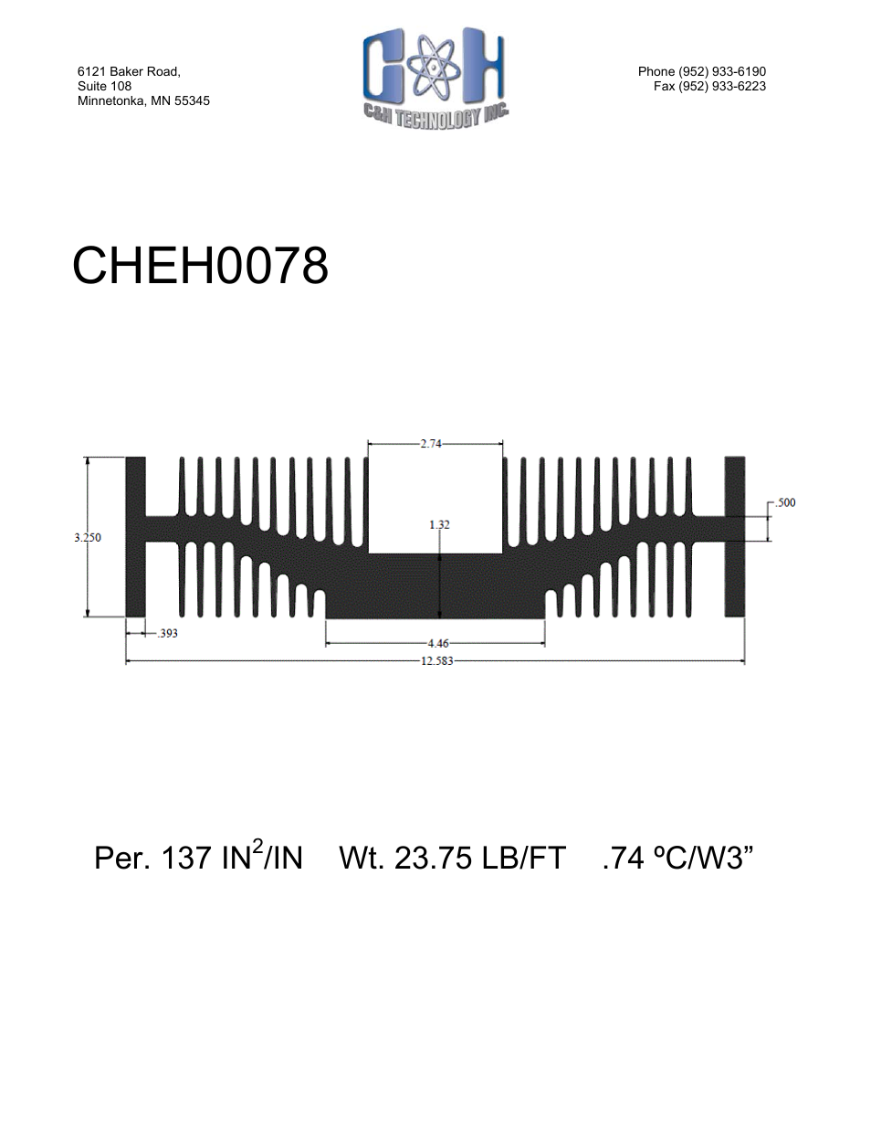 C&H Technology CHEH0078 User Manual | 1 page