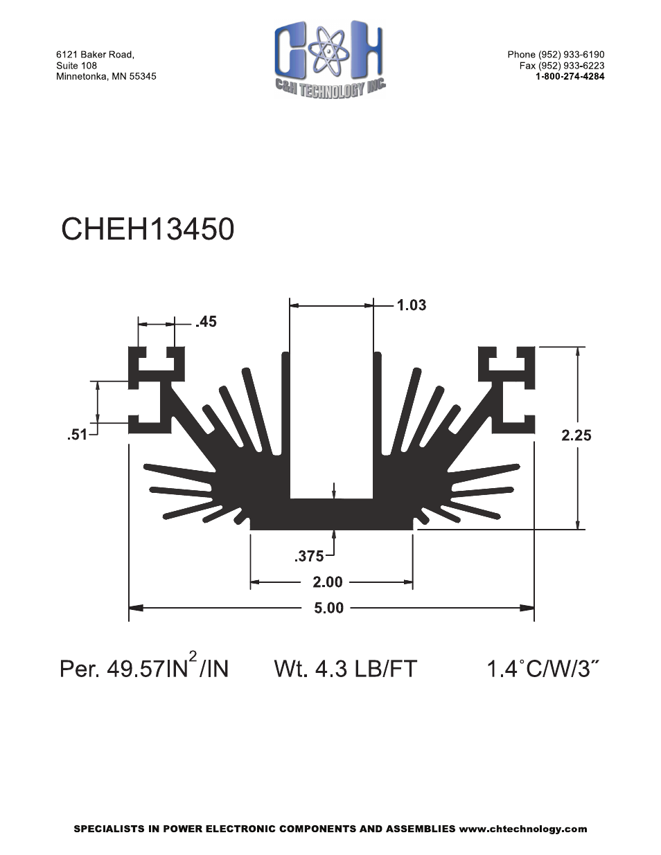 C&H Technology CHEH13450 User Manual | Page 2 / 2