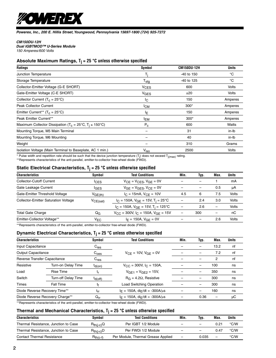 C&H Technology CM150DU-12H User Manual | Page 3 / 5