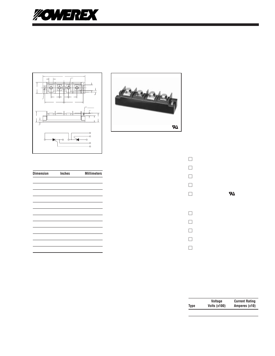 Dual scr pow-r-blok™ modules, S-33 | C&H Technology CM530813 User Manual | Page 2 / 5