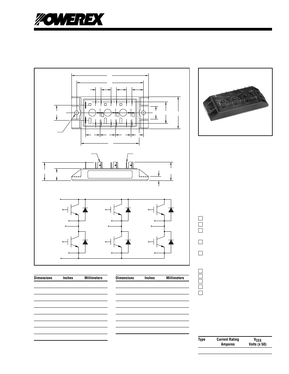 Six-igbt igbtmod™ h-series module, Cm15tf-24h | C&H Technology CM15TF-24H User Manual | Page 2 / 5