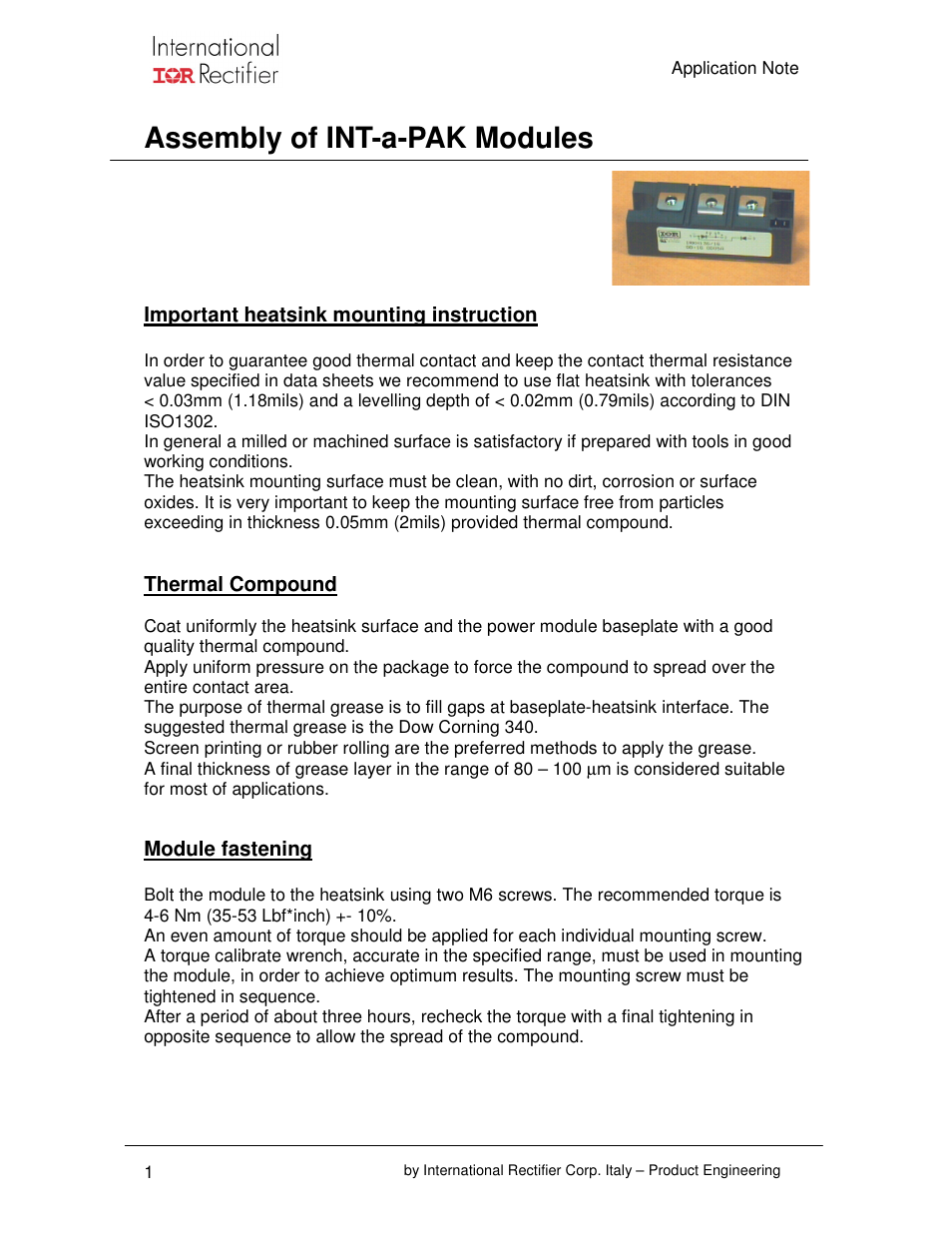 C&H Technology INT-a-PAK Modules User Manual | 1 page
