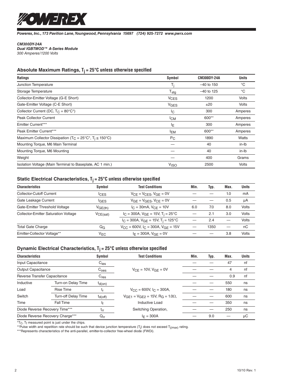 C&H Technology CM300DY-24A User Manual | Page 3 / 5
