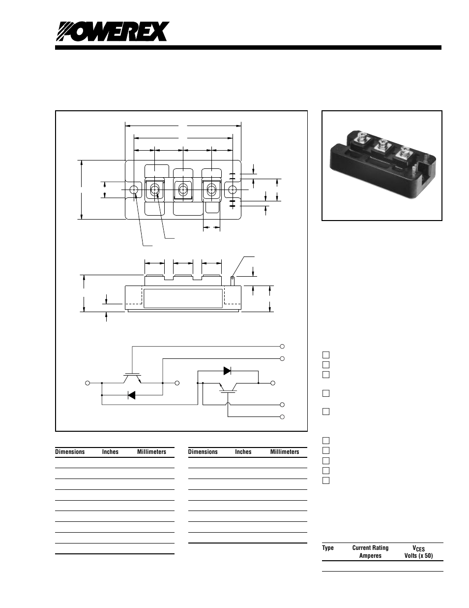 Dual igbtmod™ h-series module | C&H Technology CM150DY-28H User Manual | Page 2 / 5