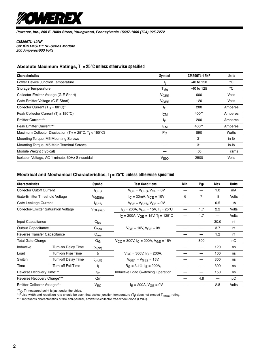 C&H Technology CM200TL-12NF User Manual | Page 3 / 5
