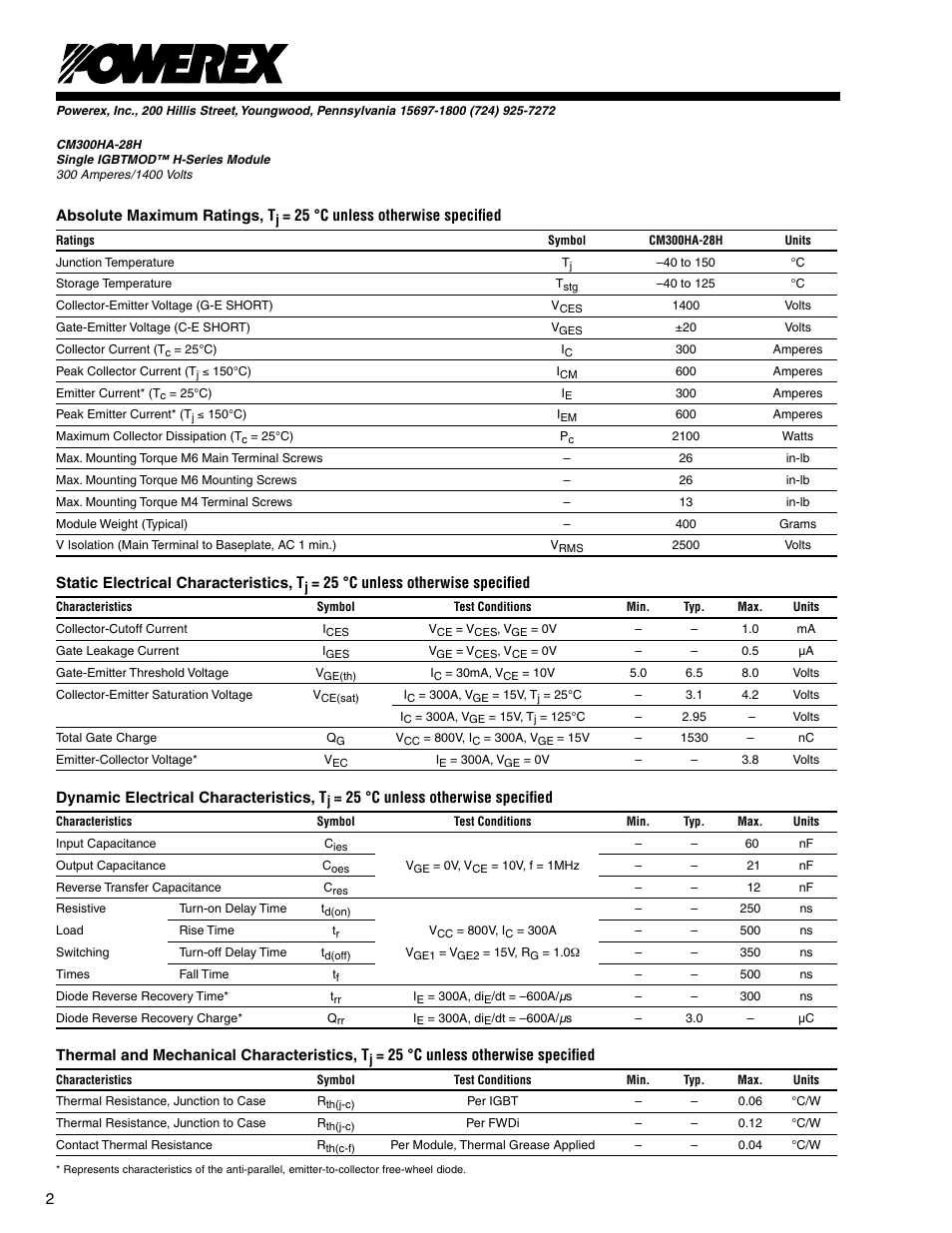 C&H Technology CM300HA-28H User Manual | Page 3 / 5