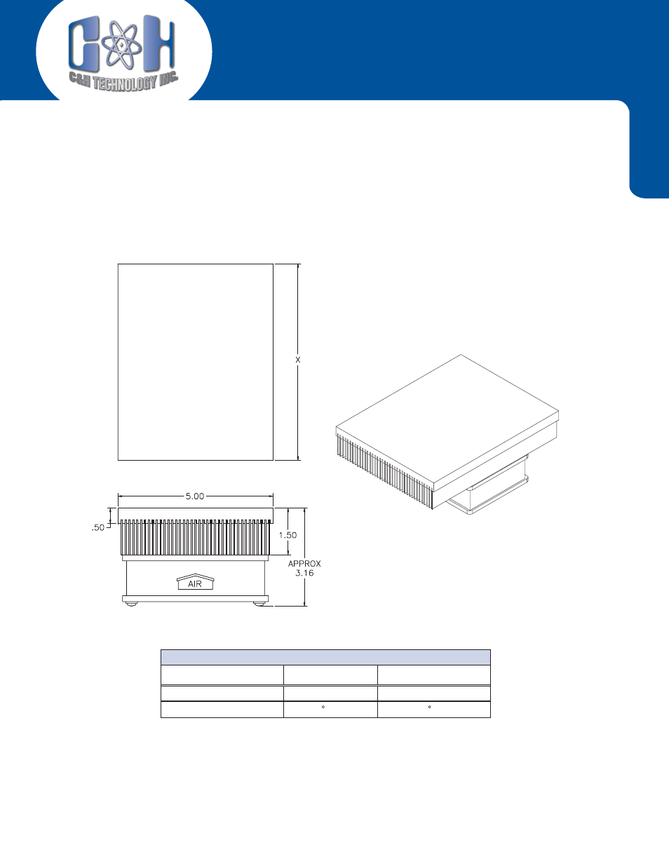 Impingement heat sinks | C&H Technology CH6500 User Manual | Page 2 / 2